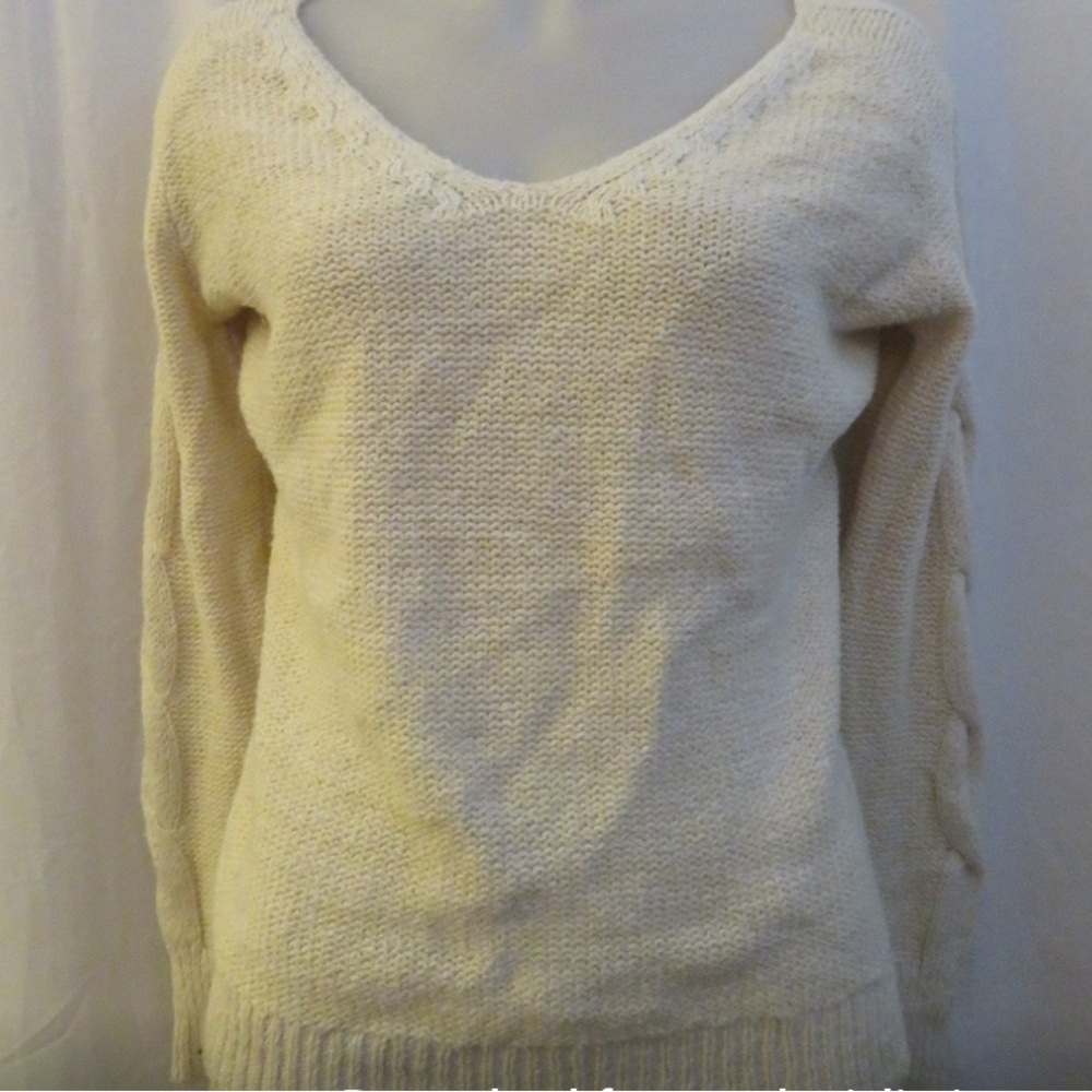 Linen BROCHU WALKER IVORY SWEATER M